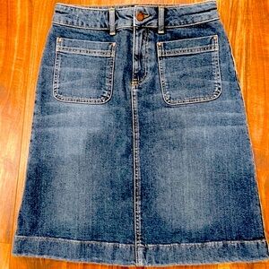 NWOT Boden Denim Mini Skirt US 4L